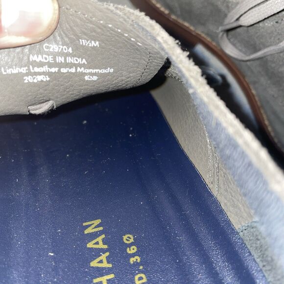 Cole Haan Grand 360 Men’s Dress Shoes Size 11.5 M Gray Suede Leather Going Out - Picture 3 of 12